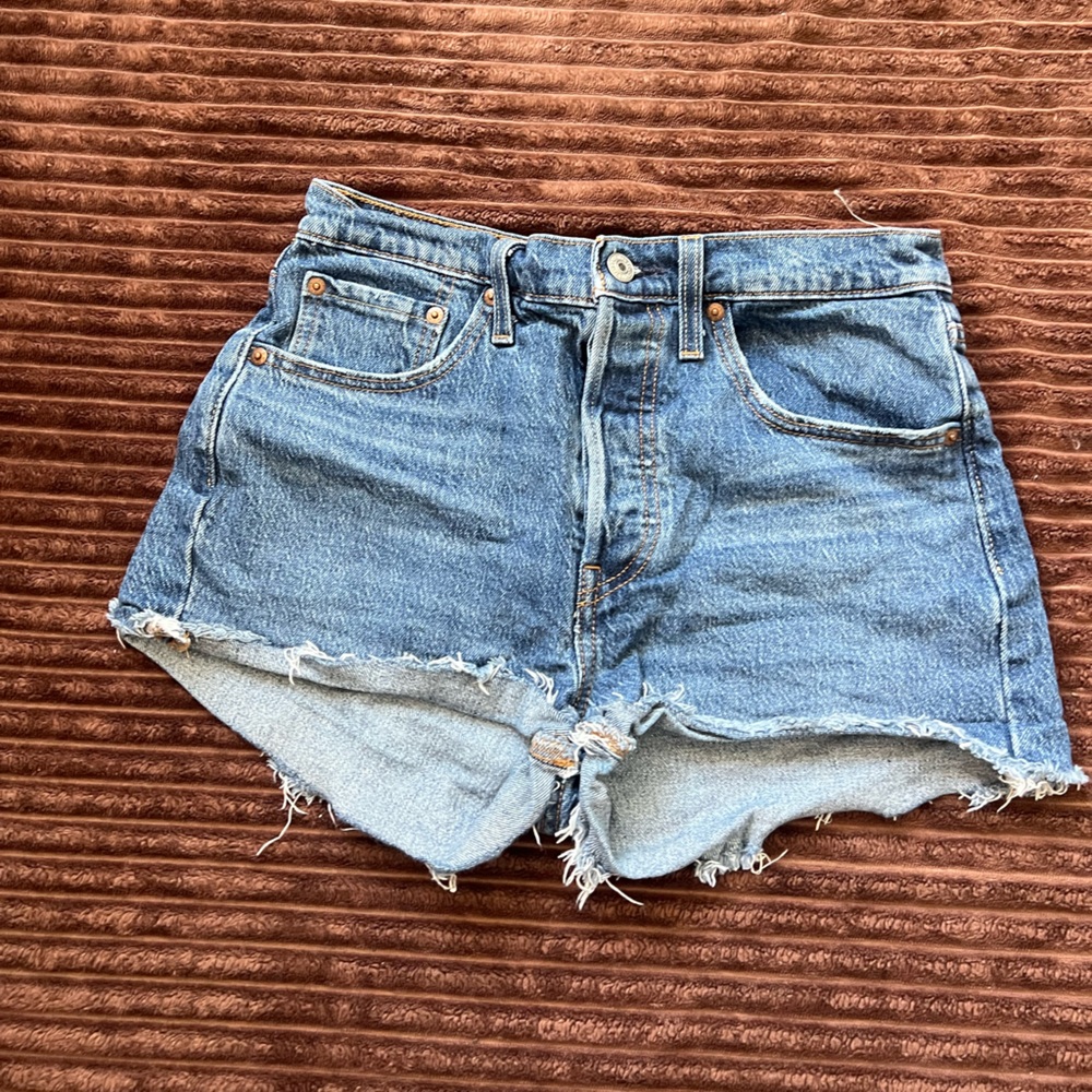 Distressed Denim Shorts